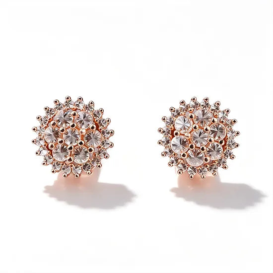 Kravelle™ Iced Square Stud Earrings — Silver - Image 1