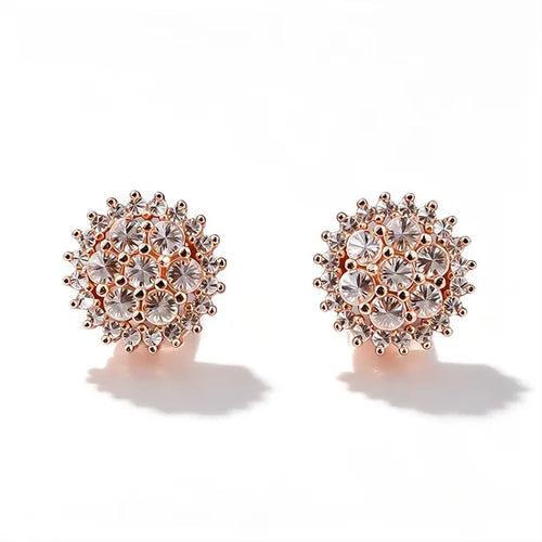 Kravelle™ Iced Square Stud Earrings — Silver - Image 1