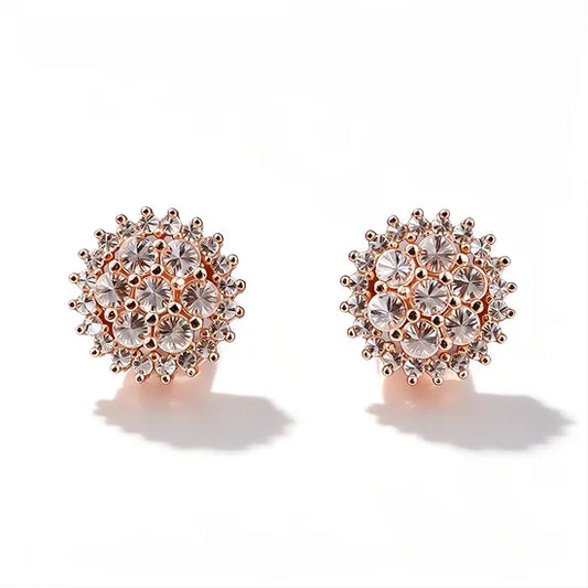 Kravelle™ Iced Square Stud Earrings — Silver - Image 1