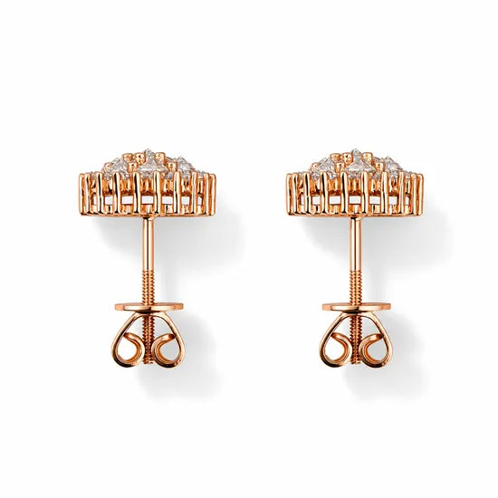 Kravelle™ Iced Square Stud Earrings — Silver - Image 3