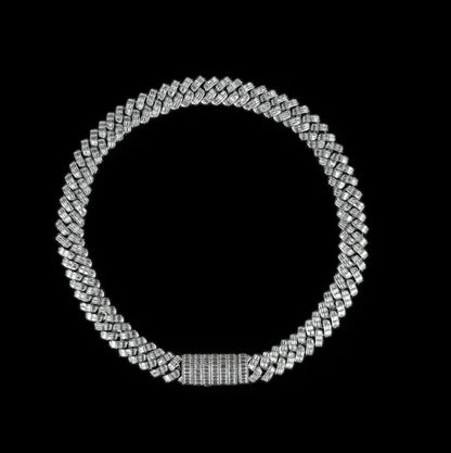 Kravelle™ Baguette Cuban Chain — Silver - Image 3