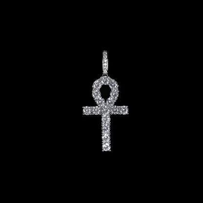 Kravelle™ Iced Ankh Pendant — Silver - Image 3