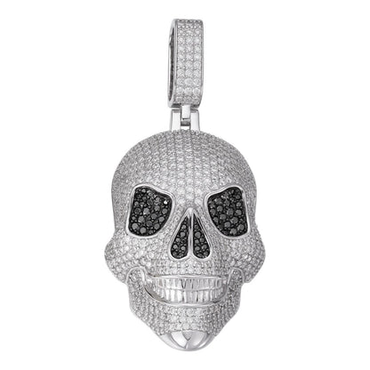 Kravelle™ 3D Iced Skull Pendant — Silver - Image 1